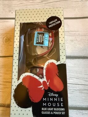 Disney Minnie Mouse  Blue Light Glasses - Red